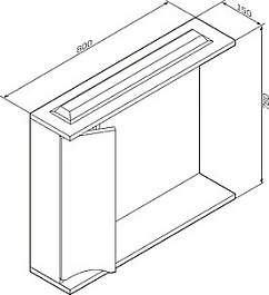 Am.Pm Мебель для ванной Like 80 L, напольная, белый глянец, венге – фотография-6